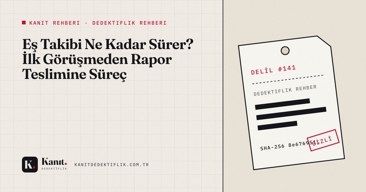 Eş Takibi Ne Kadar Sürer? İlk Görüşmeden Rapor Teslimine Süreç